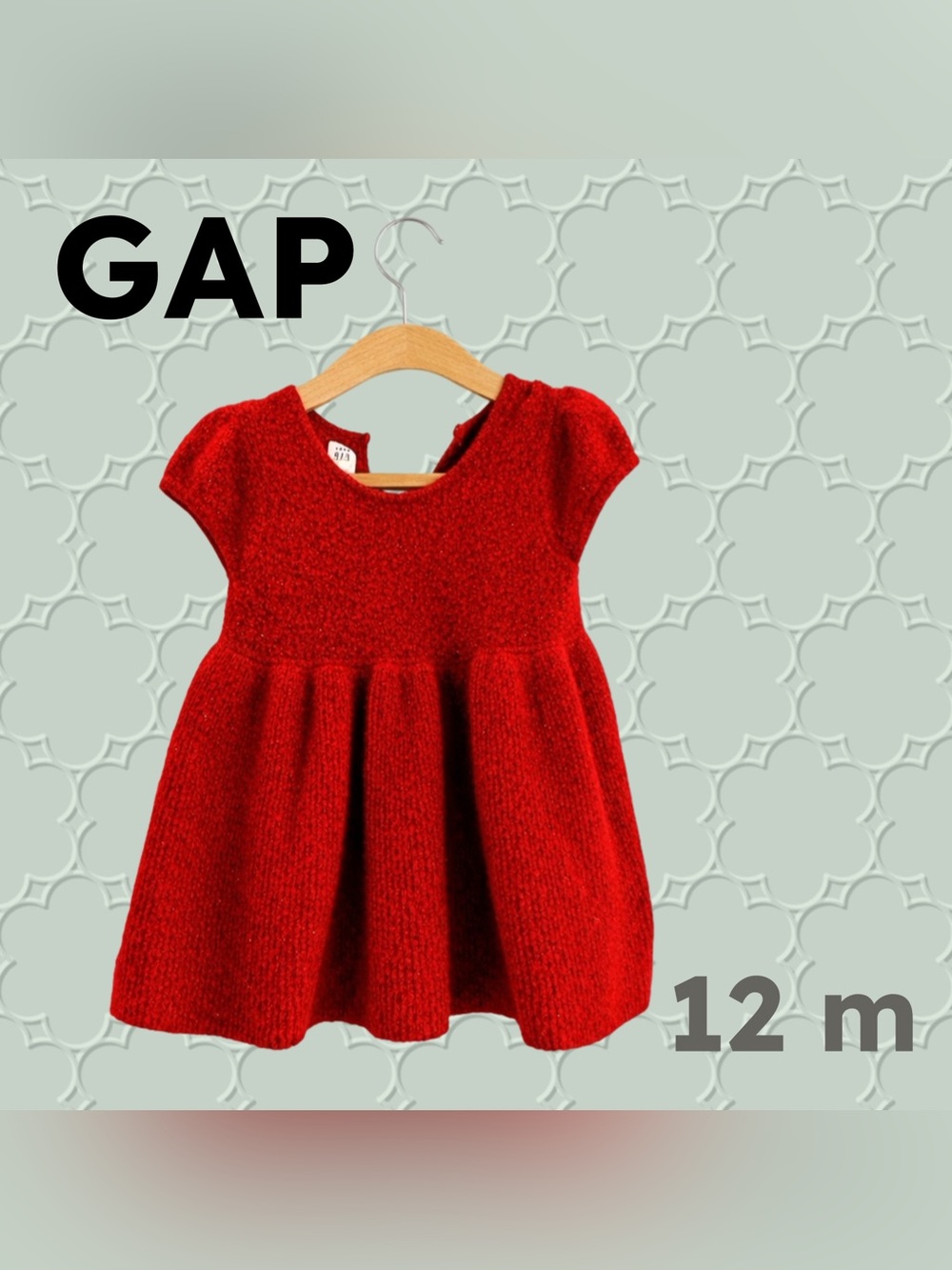 🎄🇺🇸👍GUC GAP | 12 m | Cozy Classic heritage knit red toddler dress ❗️read